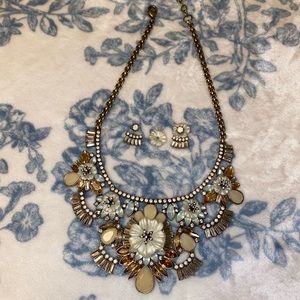 Statement Necklace & Earrings & Bracelet